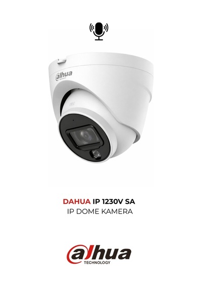 Ipc-hdw1230v-sa-0280b 2mp H.265+ 2.8mm Poe Dome Güvenlik Kamerası Dahili Mikrofonlu