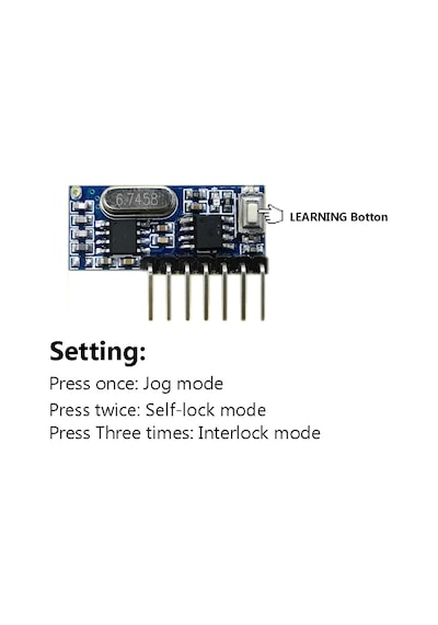 Alkatronik-Rx480-E 4 Kanal 433Mhz Rf Alıcı Learning Code 1527 Receiver