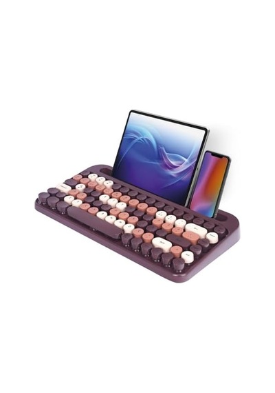 Kb-99 Mocha 2.4g+bt1+bt2 Q Kablosuz Klavye Bluetooth Çoklu Cihaz Bağlantısı İle