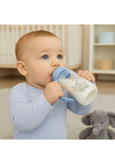 Wee Baby Klasik Kulplu PP Biberon 270 ML Mavi