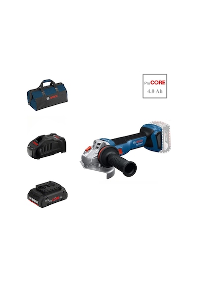 Bosch GWS 18V-11 S 1x4 Ah Procore Akülü Devir Ayarlı Taşlama Bez Çantalı