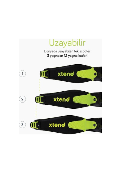 Smartrike Xtend 3 Aşamalı 3-12 Yaş Büyüyebilen Çocuk Scooterı - Çok Renkli