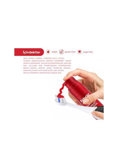 Fabcio Mysmile Florürsüz Diş Macunu Red Velvet Ferahlığı Tam Koruma