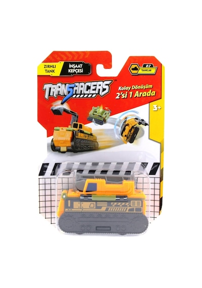 Transracers Dönüşen Araçlar Tanklar Zırhlı Tank / İnşaat Kepçesi