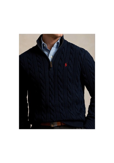 Polo Ralph Lauren Yarım Fermuar Triko Kazak Lacivert