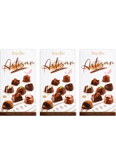 Beyoğlu Artizan Pralin Çikolata 80 Gr X 3 Adet