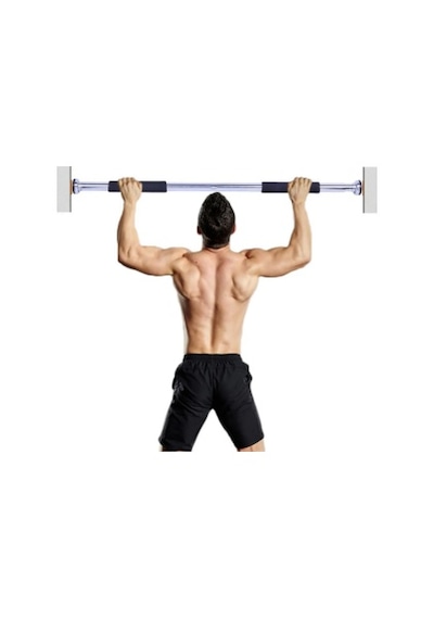 Çift Süngerli Ayarlanabilir Barfiks Demiri 60 - 100 CM Gri