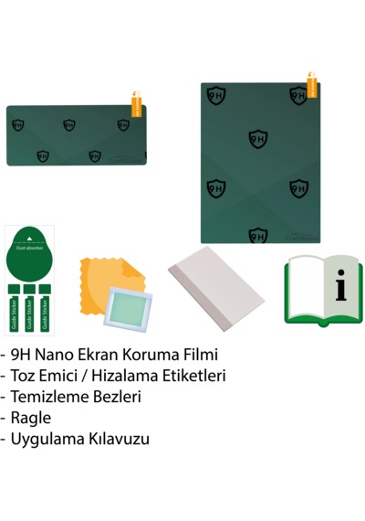 Jaecoo 7 Revive 4x2 2024-2026 Uyumlu 13.2" Multimedya 10.25" Gösterge Set 9h Nano Ekran Koruyucu Şeffaf