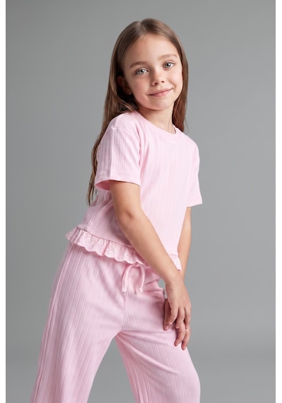 Defacto Fırfır Detaylı Pembe 2li Takım Kız Bebek H2664a526sppn670 Pembe-pn670