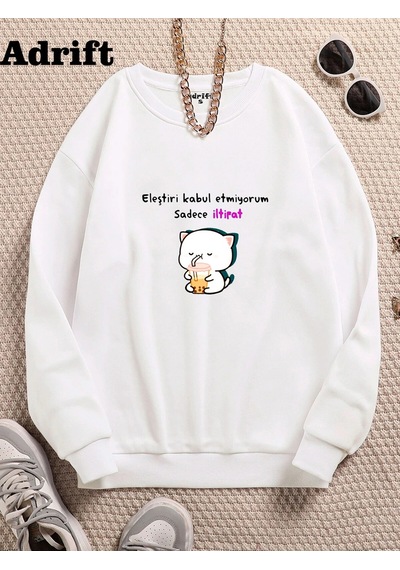 Startmore Adrift Sadece İltifat Köstebek Sokak Trend Tasarım Harajuku/gotik Beyaz Beyaz