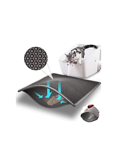 Perfect Elekli Kedi Kumu Paspası Gri 60X40 cm