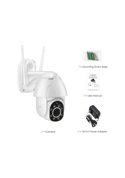 Miaxtreme Dış Ve Iç Mekan 360 Gece Görüş Sensörlü Harekete Duyarlı 1080p 4k Ip Güvenlik Kamerası