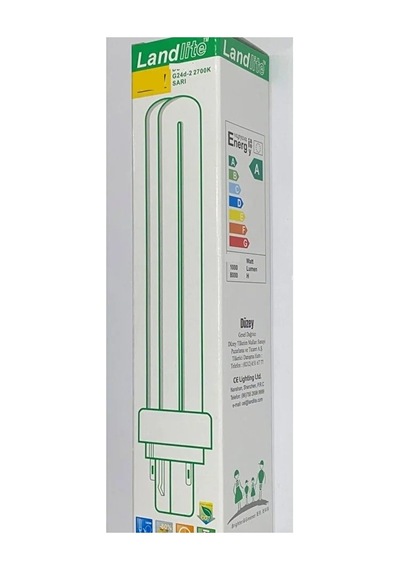 Landlite Pl-c 26w/827/2p 1ct/2700k Sarı Işık Enerji Tasarruflu Ampul 2 Pin Plc