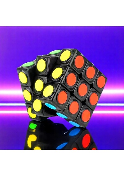 Fosforlu 3x3 Magıc Cube 3x3 Zeka Küpü 3x3 Yeni Nesil Akıl Oyunları Yuvarlak Desenli Karne Hediyesi