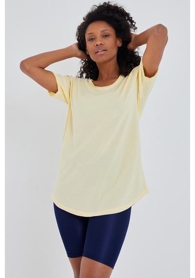 Kadın Açık Sarı Salaş T-shirt Ktcps001r01s Sarı Kadın Açık Sarı Salaş T-shirt Ktcps001r01s Sarı