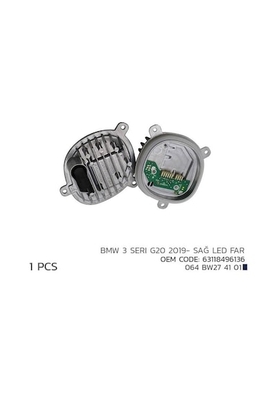 Nıken 064bw274101 Bmw 3 Serı G20 2019- Sağ Led Far Modül 63118496136 63118496136 -
