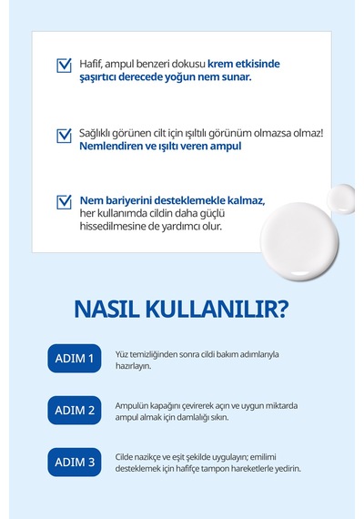 Hyalüronik Asitli Nemlendirici Ampul Dermatory Hyal Shot Barrier Cream Ampoule B5