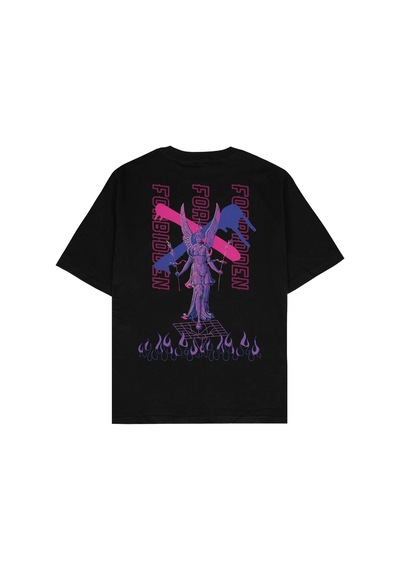 Adrift Forbidden Siyah Oversize Unisex T-shirt Siyah