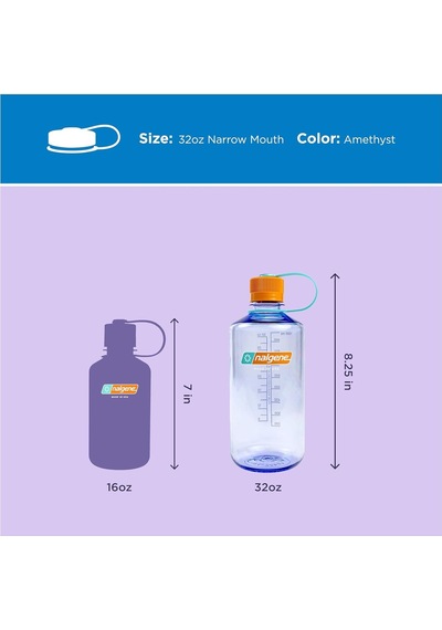 Nalgene Üniseks Genç Eh Sustain İçecek Şişesi, Ametist, 1 L Çok Renkli
