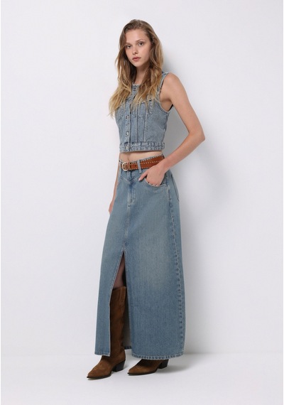 Colin's Colins Regular Fit Düz Fermuarlı Kadın Mavi Etek Cl1076013 Q1.v1 Dn44267 Denim