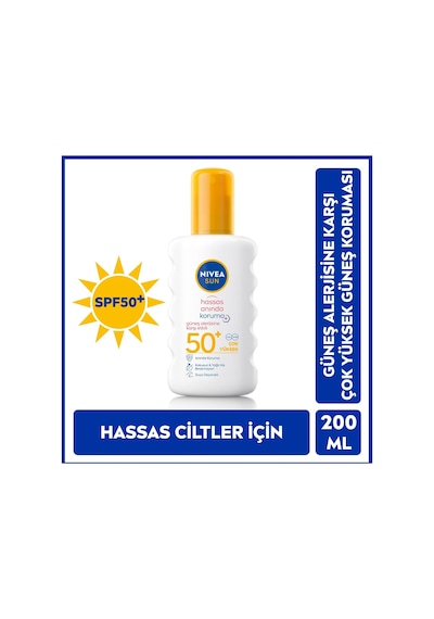 Nivea Sun Hassas Anında Koruma Güneş Spreyi SPF50+ 200 ML