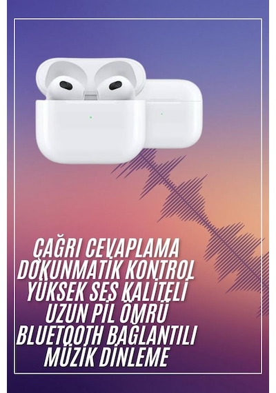 Bluetooth Kulaklık 3. Nesil Ios Android Uyumlu Yeni Nesil Wireless Charge
