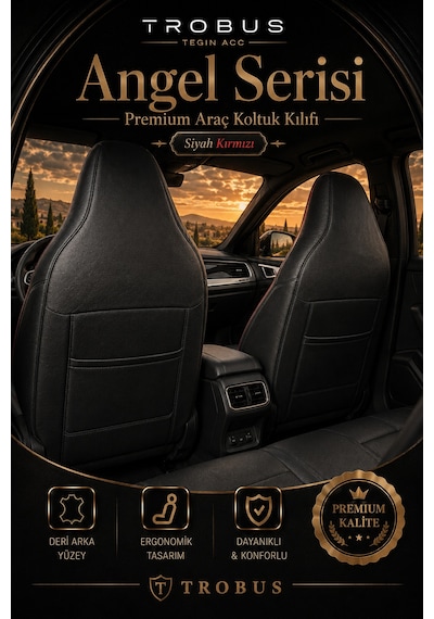 Seat Leon 2005 Ve Sonrası Uyumlu Angel Serisi Tay Tüyü Koltuk Kılıfı Siyah Beyaz