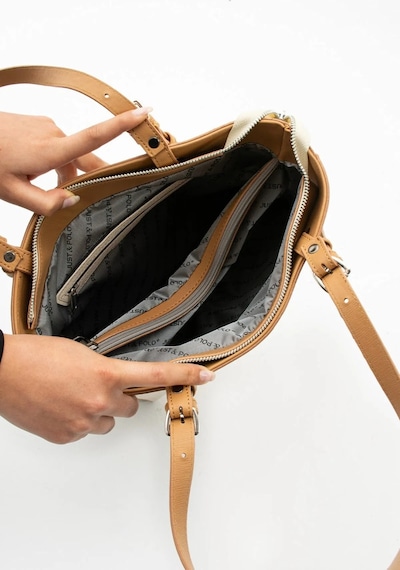 Just Polo Kadın Taş Büyük Boy El Çantası 31 X 32 Cm Krem - Camel