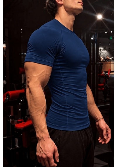 Genius Store Erkek Dalgıç Kumaş Compression Spor Tişört Muscle Body Fit Gym Antrenman T-shirt Compression-t-shirt Lacivert Genius Store Erkek Dalgıç Kumaş Compression Spor Tişört Muscle Body Fit Gym Antrenman T-shirt Compression-t-shirt Lacivert
