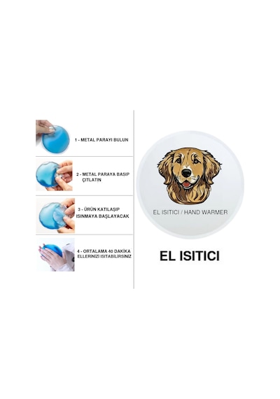 Sıa Kahverengi Köpek Cep Sobası,el Isıtıcı,sıcak Su Torbası Pvc 10x9,5cm Çok Renkli