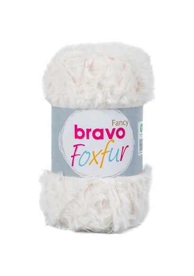 Bravo Foxfur Renk:2 Beyaz Lot:002 100 Gram Peluş İp