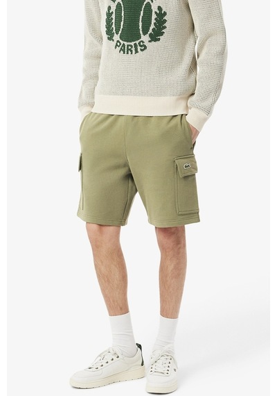 Lacoste Mens Reguler Fit Cotton Fleece Cargo Shorts Erkek Kargo Cepli Pamuk Şort Yeşil