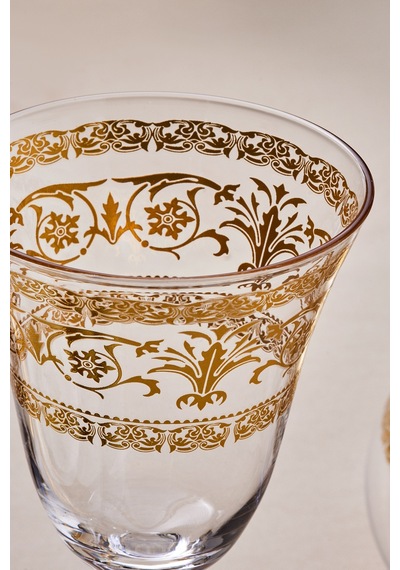 Karaca Royal Bone Victoria 25 Parça Bardak Kadeh Ve Karaf Seti Gold Gold