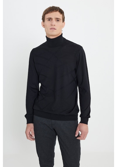 AC&Co / Altınyıldız Classics Erkek Sıyah Standart Fit Normal Kesim Tam Balıkçı Yaka Triko Kazak Siyah AC&Co / Altınyıldız Classics Erkek Sıyah Standart Fit Normal Kesim Tam Balıkçı Yaka Triko Kazak Siyah