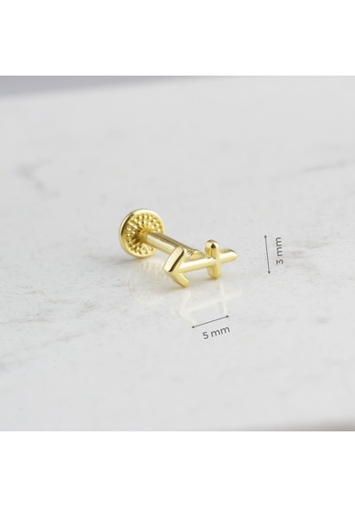 Glorria Altın Yay Burcu Tragus Piercing Çok Renkli