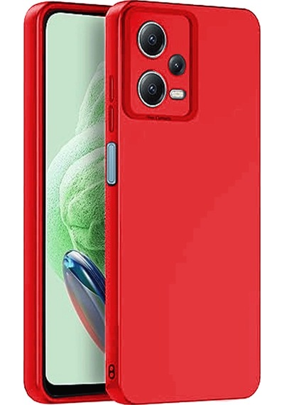Xiaomi Redmi Note 12 Pro 5g Kılıf Nano İçi Kadife Silikon Kırmızı