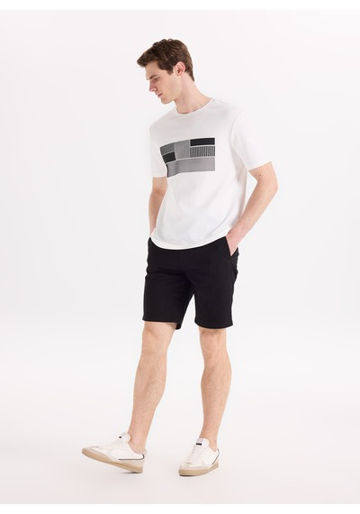 Fabrika Kırık Beyaz Erkek %100 Pamuk T-shirt F6sm-tst 2010