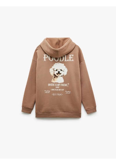 Koton Şardonlu Uzun Kollu Kanguru Cepli Kapüşonlu Arkası Baskılı Oversize Sweatshirt Kahverengi 6wal10237ık Kahve Koton Şardonlu Uzun Kollu Kanguru Cepli Kapüşonlu Arkası Baskılı Oversize Sweatshirt Kahverengi 6wal10237ık Kahve