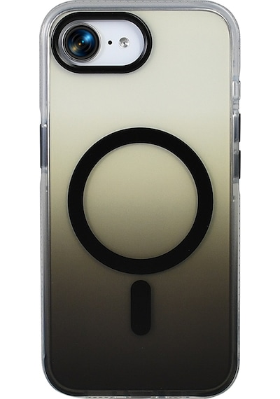 Subutu Apple Uyumlu iPhone 16e Kılıf M-safe Şarj Özellikli Transparan Renk Geçişli Sbt Toros Kapak - Siyah Siyah