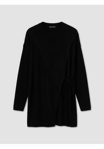 Lcw Modest Siyah Bisiklet Yaka Kadın Triko Tunik