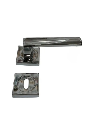 Sese Duru Modeli Rozetli Oda Kapı Kolu Krom Renk 200-203r-01-18