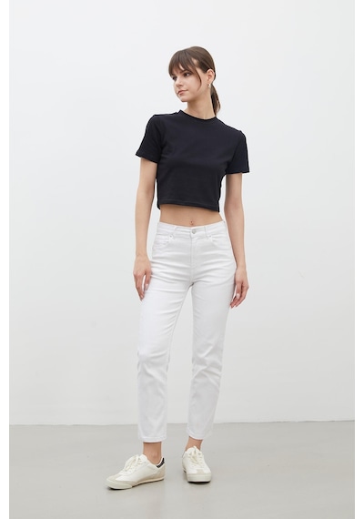 Manuka Bootcut Fıt Denim Pantolon Beyaz