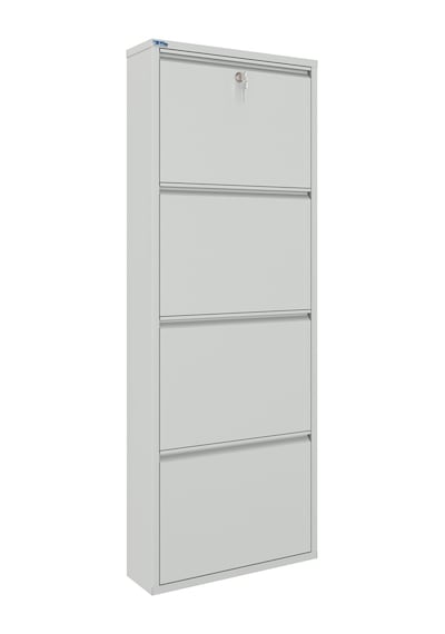 Ceha Kilitli 4'lü Metal Ayakkabılık - Gri K.AYK-4/P7035/KL