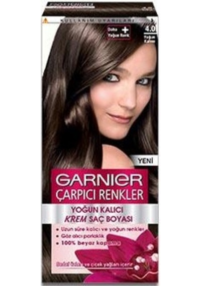 Garnıer Çarpıcı Renkler Krem Saç Boyası 4.0 Yoğun Kahve (140095262)
