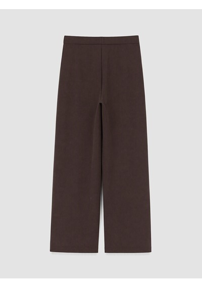 Lcw Everyday Kahverengi Beli Kemerli Pileli Kadın Krep Pantolon