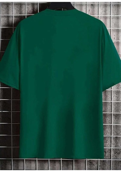 Kozia Outdoors Dikey Baskılı O Yaka Oversize Unisex Basic T-shirt Yeşil