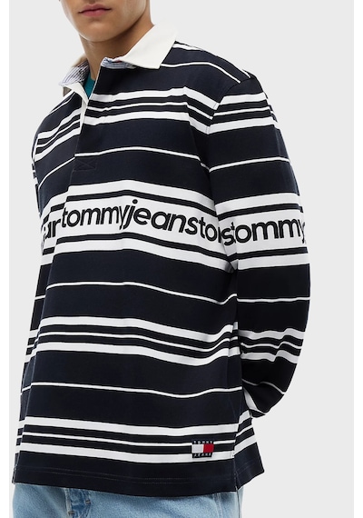 Tommy Jeans Çizgili Relaxed Fit Düğmeli Polo Yaka Sweat Erkek Polo Yaka Sweat Dm0dm23164 C1g Lacivert Tommy Jeans Çizgili Relaxed Fit Düğmeli Polo Yaka Sweat Erkek Polo Yaka Sweat Dm0dm23164 C1g Lacivert