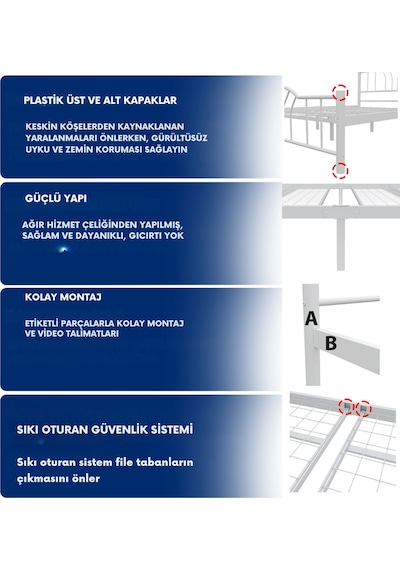 Aksviva Bella Çift Kişilik Ferforje Karyola