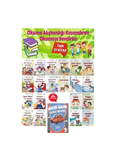 1. Sınıf Okuma Alışkanlığı Kazandıran Okumayı Sevdiren Renkli Resimli Hikayeler Seti 2 + Akıcı Okuma
