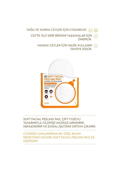 Mjcare Face Peeling Pad 5'li